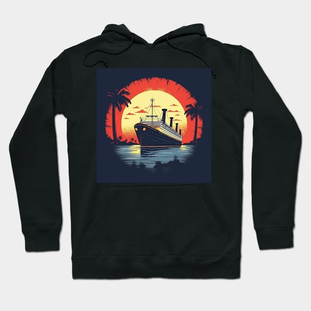 Sail into Adventure: Explore the World on a Cruise Ship Hoodie by CreativeWidgets